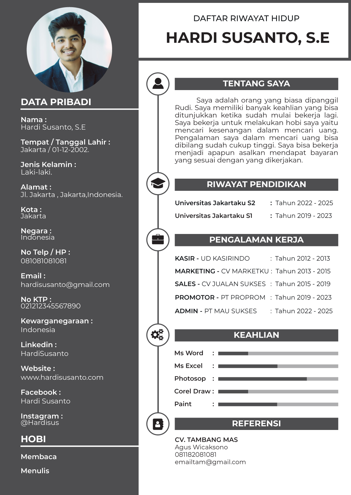 Contoh CV Lamaran Kerja BikinCV