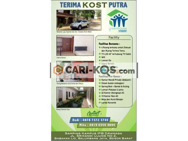 Rumah Kost Pria samping IPB Bogor