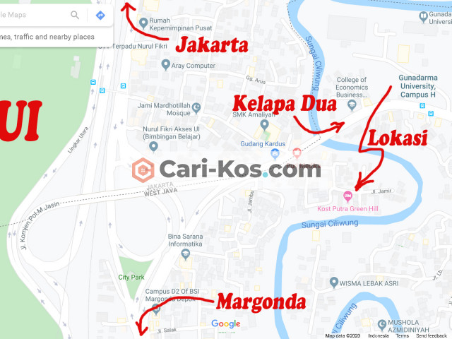 Kost, indekos, kos Margonda dekat UI Depok