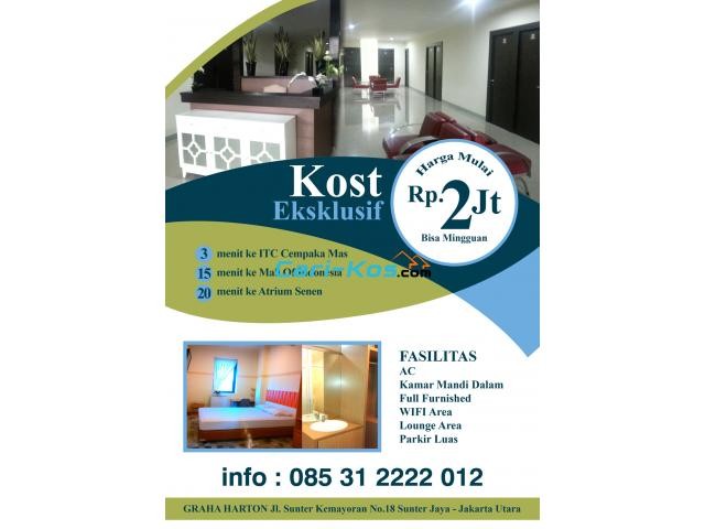 Kost Exclusive pinggir jalan raya Sunter Kemayoran