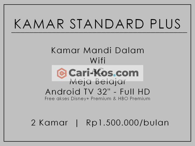 Kost Sanur 2 - AC, Wifi, Kamar Mandi Dalam, Android TV [Free Langganan Disney+ & HBO GO]