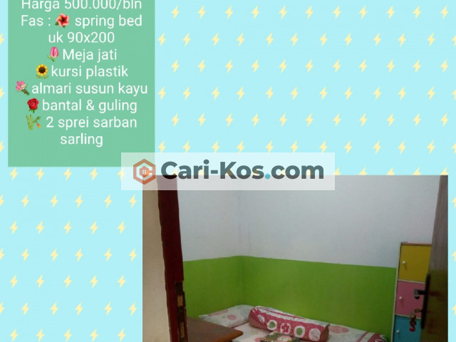 kost putri muslimah hijau kuning