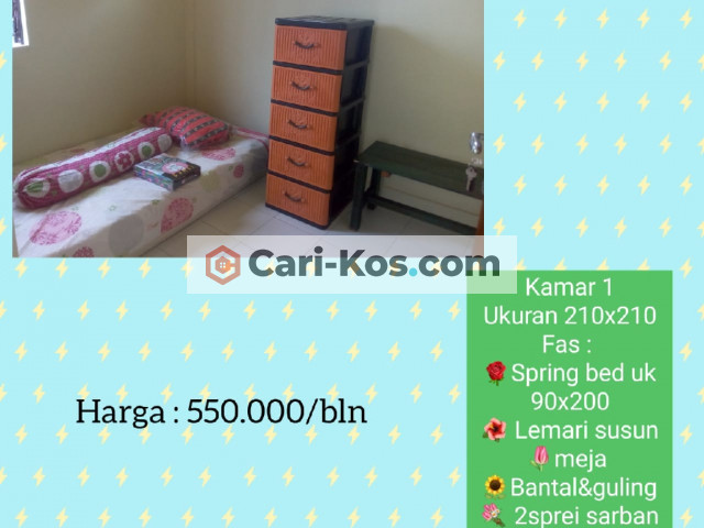 kost putri muslimah hijau kuning